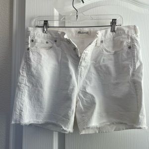 Madewell White Jean Shorts